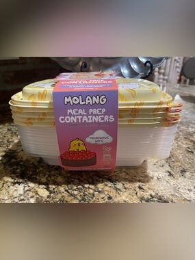 MOLANG Meal Prep Container Set 12 - microwave safe -includes lids and liners NEW